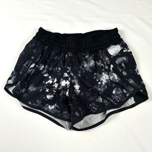 Lululemon Tracker Short IV 6 Dusk Dye Black White 4" Inseam Run